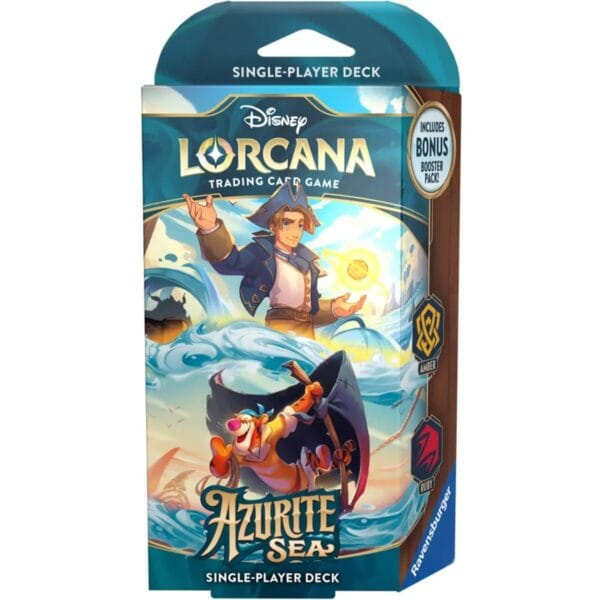 Disney Lorcana Azurite Sea Single Player Amber/Ruby Deck (Inglés)