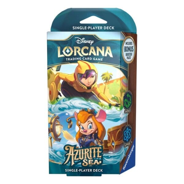 Disney Lorcana Azurite Sea Single Player Emerald/Sapphire Deck (Inglés)