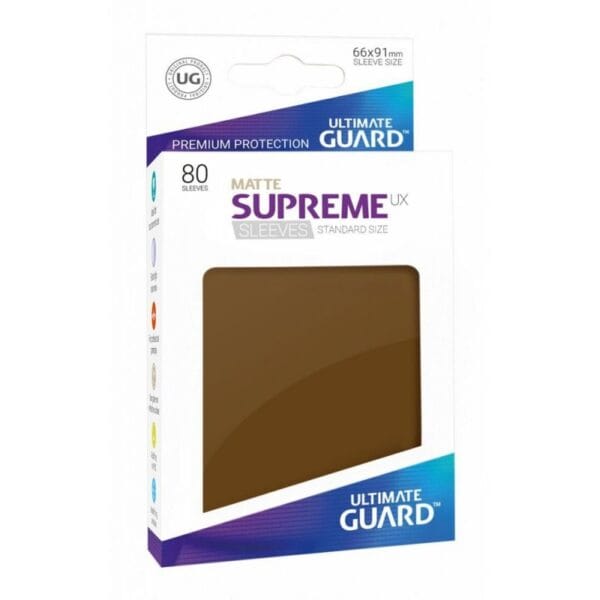 Ultimate Guard Matte Supreme Sleeves Standard Size Brown