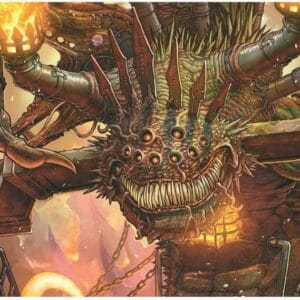 UP - Duskmourn Playmat Mythic Cycle Red for Magic The Gathering