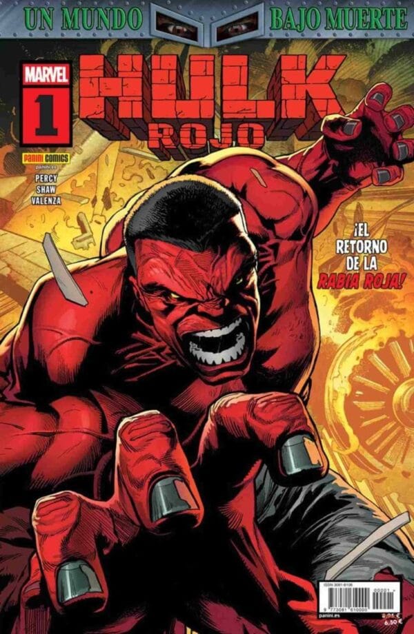 Panini Cómics, Marvel Hulk Rojo Nº1 (Un Mundo bajo Muerte)