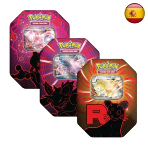 TCG Pokémon Latas Team Rocket Mewtwo, Nidoking y Persian Ex del Team Rocket (Español)