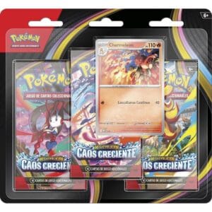 TCG Pokémon, Blister x 3 Packs, Megaevolución Caos Creciente (Castellano)